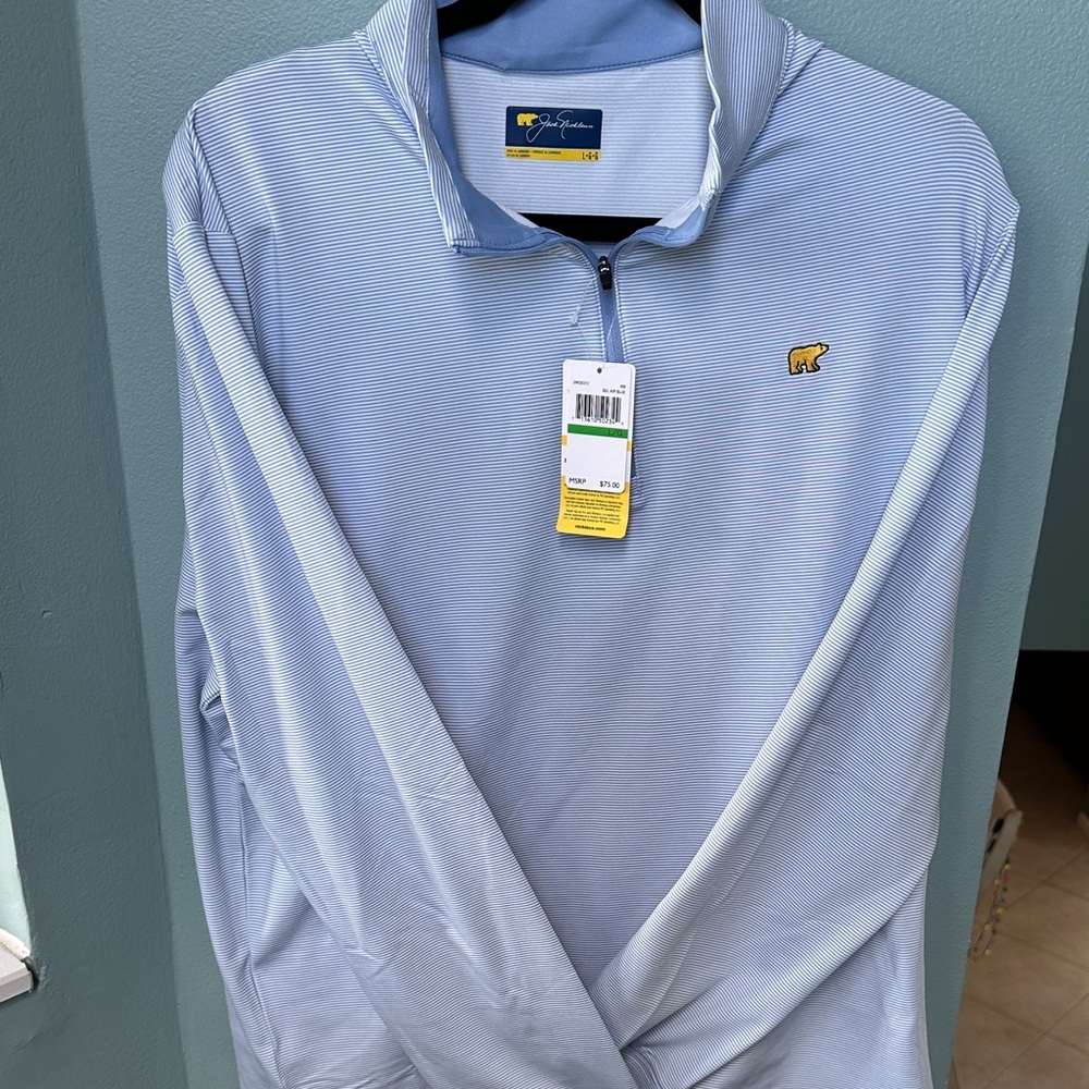 NICKLAUS Bel Air Blue Quarter-Zip Jacket L